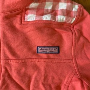 Coral Vineyard Vines Quarter Zip
